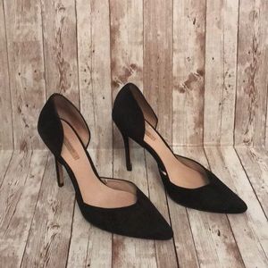 Zara black suede d’orsay shoes